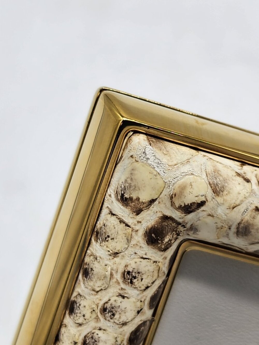 Fendi First Small White Leather Clutch Bag with Python Trim Gold Hardware - Picture 14 of 15